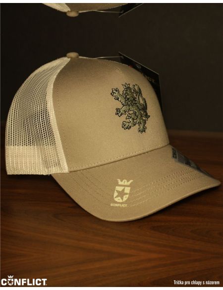 Hat with a lion mesh Conflict Olive