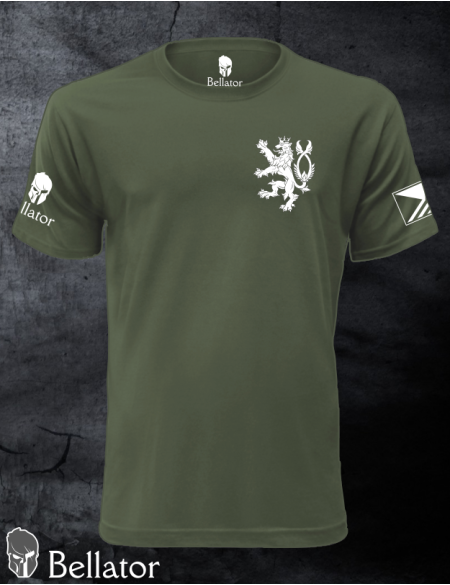 T-shirt CZ Czech Lion olive S