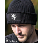 Knitted hat with the symbol of the Czech lion, black