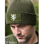 Knitted hat with the symbol of the Czech lion, olive