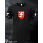 T-shirt CZ Czech lion red logo black
