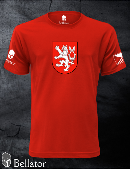 T-shirt CZ Czech lion red logo red
