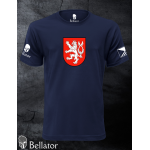 T-shirt CZ Czech lion red logo navy