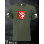 T-shirt CZ Czech lion red logo navy