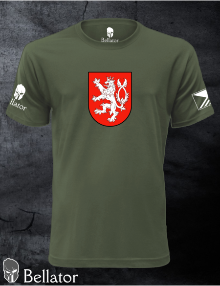 T-shirt CZ Czech lion red logo navy