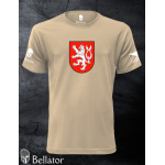 T-shirt CZ Czech Lion red logo desert S