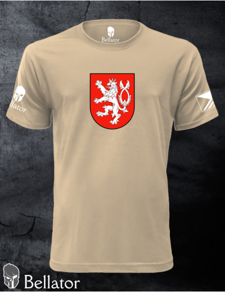 T-shirt CZ Czech lion red logo black