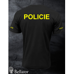 Police and Czech flag T-shirt black