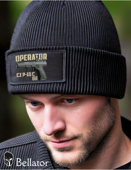 Knitted hat CZ Operator P-10-C-OR black