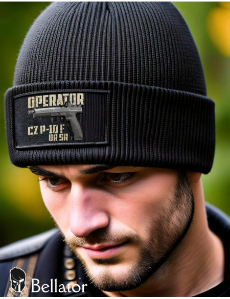 Knitted hat CZ Operator P-10-F-OR-SR black