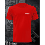 T-shirt Firefighters print left breast text black