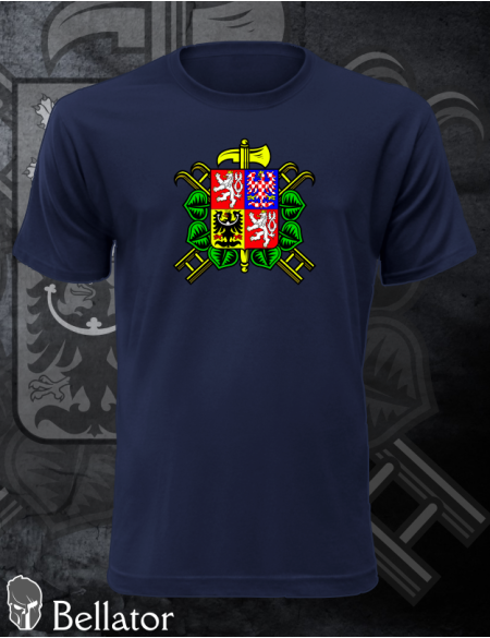 T-shirt Firefighters print front large emblem navy
