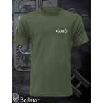 T-shirt Firefighters print left breast text olive