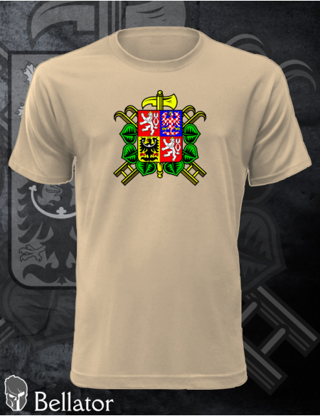 T-shirt Firefighters print front large emblem olive