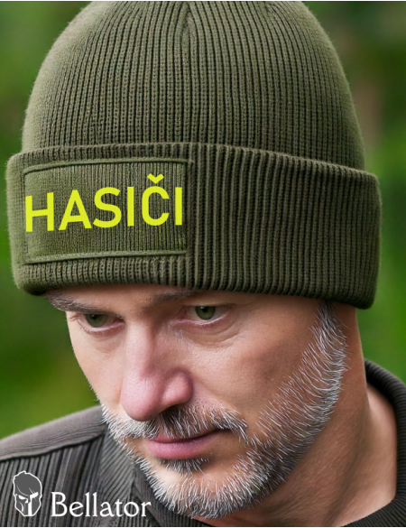 Knitted hat Czech flag black