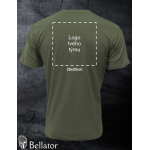 Team cotton T-shirt WITHOUT PATCH with custom print, black