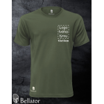 Team cotton T-shirt WITHOUT PATCH with custom print, black