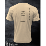 Team cotton T-shirt WITHOUT PATCH with custom print, black