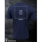 Team cotton T-shirt WITHOUT PATCH with custom print, navy