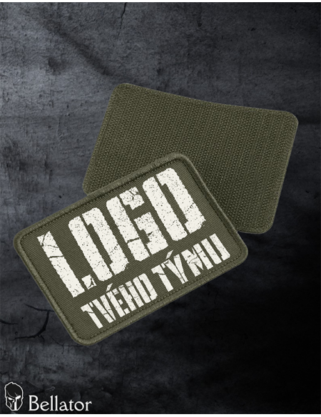 Separate patch with custom print, olive