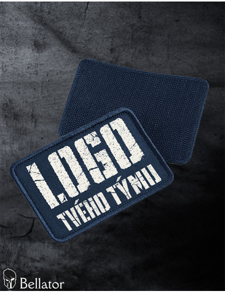 Separate patch with custom print, black