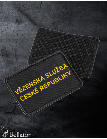 Prison Service flag patch with velcro, black