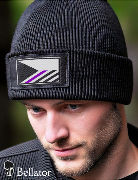 Knitted hat Czech flag black