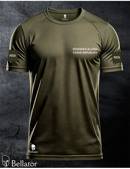 Functional T-shirt with patch Prison Service 02 olive