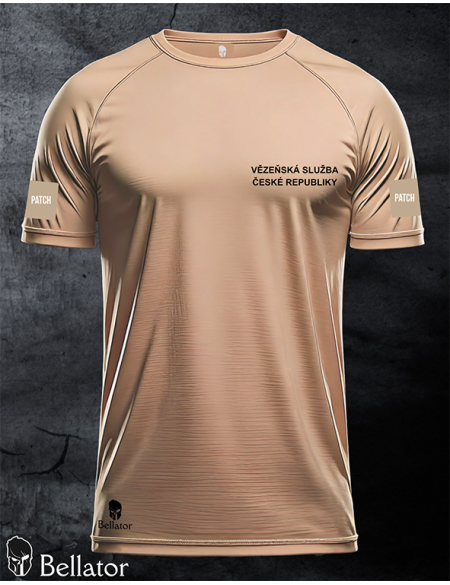 Functional T-shirt with patch Prison Service 02 desert