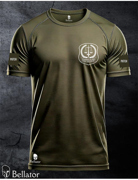 Functional T-shirt with patch Prison Service 03 olive