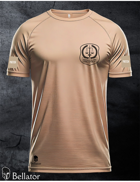 Functional T-shirt with patch Prison Service 03 desert