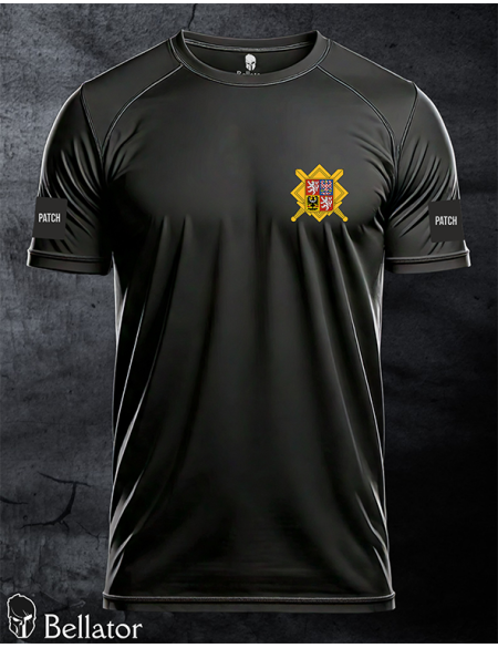 Functional T-shirt with patch Czech Army 02 black