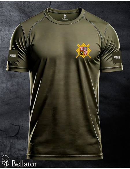 Functional T-shirt with patch Czech Army 02 olive