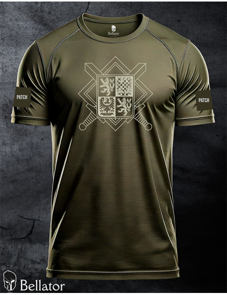 Functional T-shirt with patch Czech Army 03 olive