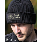 Knitted hat Czech flag black