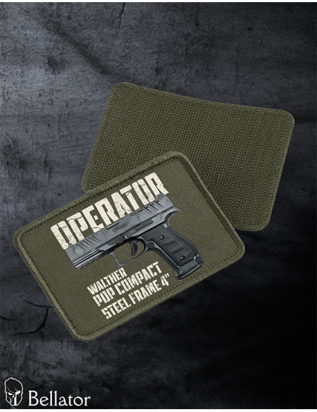 Walther PDP Compact Steel Frame 4 patch with Velcro, black