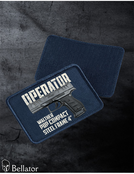Walther PDP Compact Steel Frame 4 patch with Velcro, black