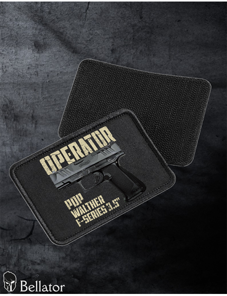 Walther PDP Compact Steel Frame 4 patch with Velcro, black