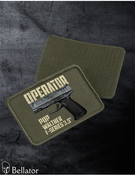 Walther PDP Compact Steel Frame 4 patch with Velcro, black