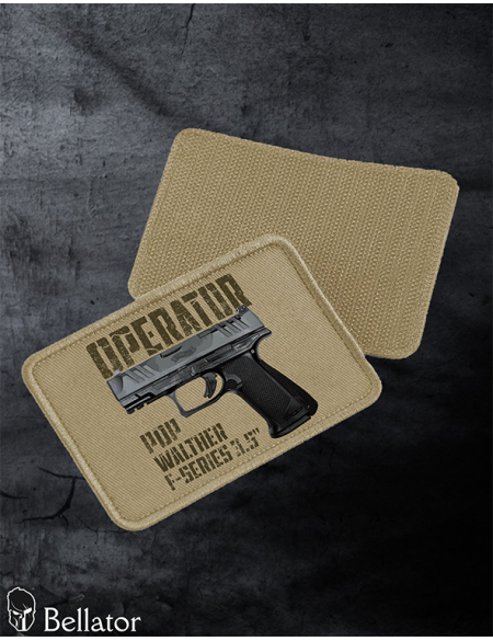 Walther PDP Compact Steel Frame 4 patch with Velcro, black