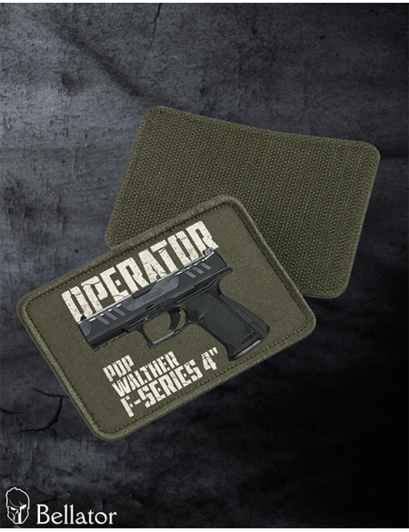 Walther PDP Compact Steel Frame 4 patch with Velcro, black