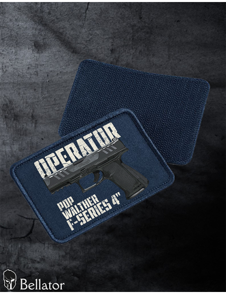 Walther PDP Compact Steel Frame 4 patch with Velcro, black