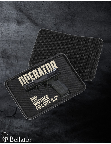 Walther PDP Full Size 4.5 patch with Velcro, black