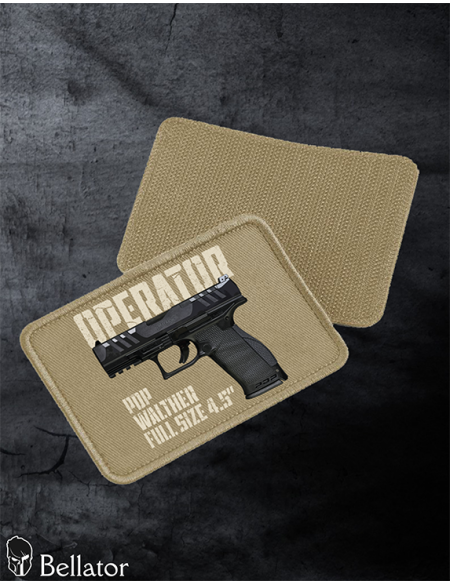 Walther PDP Full Size 4.5 patch with Velcro, black