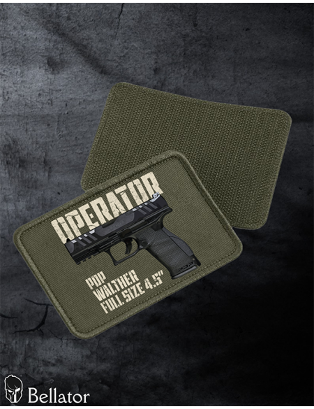 Walther PDP Full Size 4.5 patch with Velcro, black