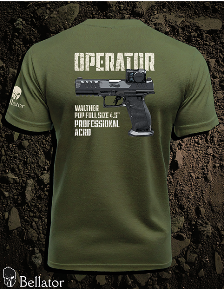 T-shirt CZ Operator Walther PDP Full Size 4.5 Professional ACRO black