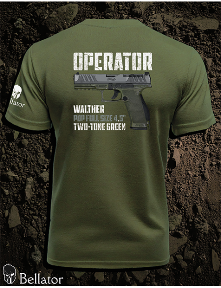 T-shirt CZ Operator Walther PDP Full Size 4.5 Two-Tone Green black