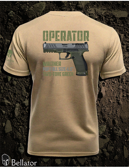 T-shirt CZ Operator Walther PDP Full Size 4.5 Two-Tone Green black