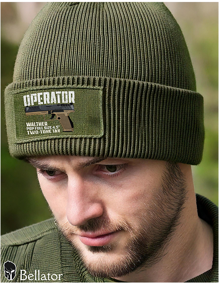 Knit Cap Operator Walther PDP Full Size 4.5 Two-Tone Tan Black