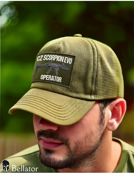Hat with a lion mesh Conflict Olive